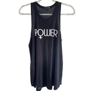 Fifth Sun Female Power Women's Black Tank Top - Size Medium